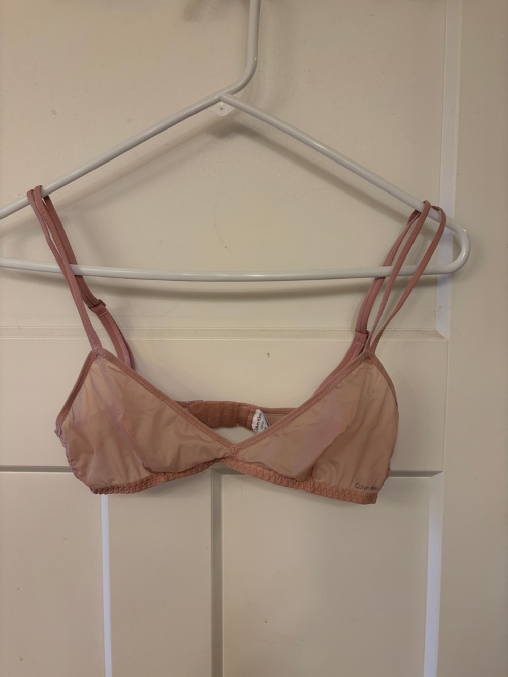 Calvin Klein Dusty Pink Double-Strap Bralette